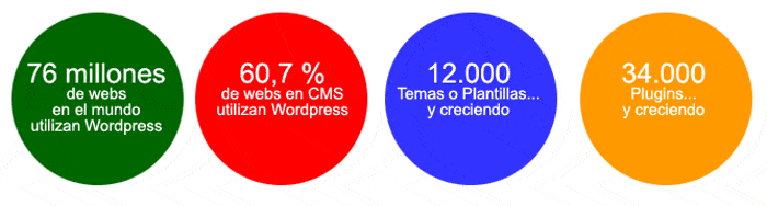 Infografía estadísticas Wordpress