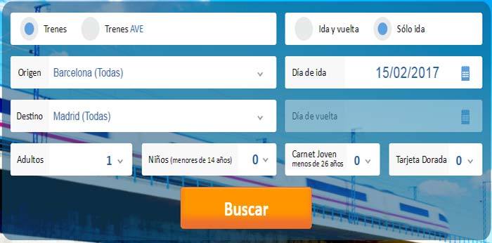 Buscador Billetes de Tren