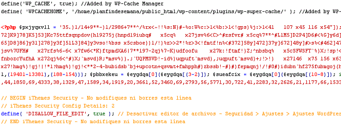 WPCACHEHOME error supercache