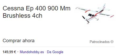 Anuncio Google Shooping