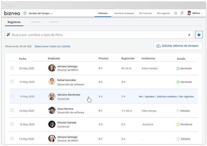 Software de control horario