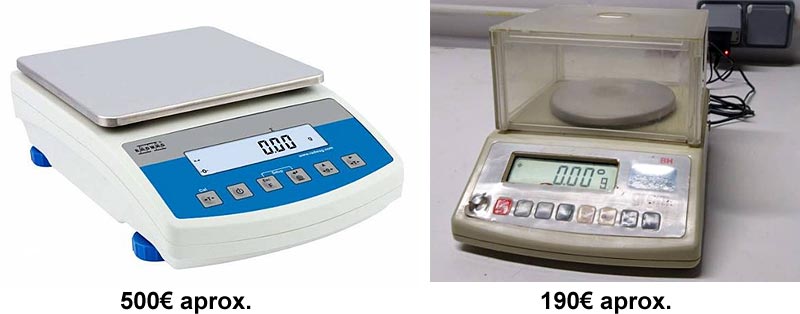 Comparativa balanza nueva con segunda mano Comparativa balanza nueva con segunda mano